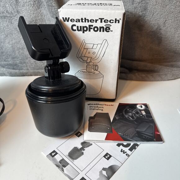 WeatherTech CupFone Universal Adjustable Cup Holder Car Mount for Cell Phones - Picture 2 of 5